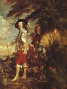 DYCK, Sir Anthony Van Charles I: King of England at the Hunt drh oil on canvas